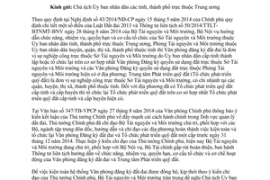 Công văn số 5705/BTNMT-TCCB thành lập Văn phòng đăng ký đất đai và Trung tâm phát triển Quỹ đất 2016