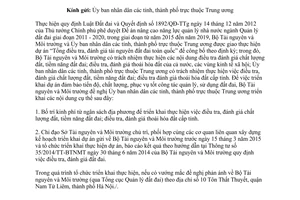 Công văn 5750/BTNMT-TCQLĐĐ thực hiện Tổng điều tra đánh giá tài nguyên đất đai toàn quốc 2014