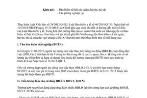 Công văn 3444/BHXH-PT-CST 2014 hướng dẫn tạm thời bảo hiểm xã hội y tế thất nghiệp Hà Nội