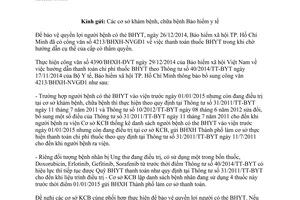 Công văn 4262/BHXH-NVGĐ1 2014 bổ sung công văn 4213/BHXH-NVGĐ1