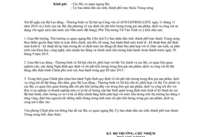 Công văn 10616/VPCP-KTTH năm 2014 tiền lương sản phẩm dịch vụ công ích sử dụng vốn ngân sách nhà nước