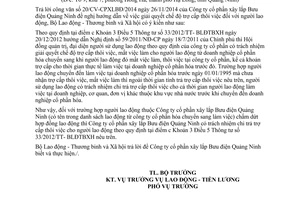 Công văn 4787/LĐTBXH-LĐTL năm 2014 giải quyết chế độ trợ cấp thôi việc đối với người lao động