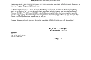 Công văn 14953/TCHQ-GSQL 2014 thủ tục chuyển nhượng xe ô tô được hưởng quyền ưu đãi miễn trừ ngoại giao