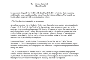 Official Dispatch No. 4663/LDTBXH-LDTL 2014 Guidelines for some regulations of the Labor Code