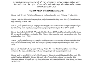 Quyết định 05/2015/QĐ-UBND hỗ trợ vốn xây dựng nông thôn mới Kiên Giang