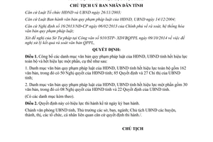 Quyết định 241/QĐ-UBND 2015 công bố danh mục văn bản quy phạm pháp luật hết hiệu lực Vĩnh Phúc