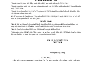 Quyết định 242/QĐ-UBND 2015 bãi bỏ văn bản quy phạm pháp luật Vĩnh Phúc