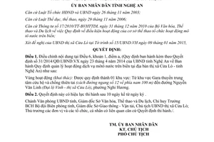 Quyết định 11/2015/QĐ-UBND quản lý hoạt động dịch vụ môtô nước trên biển cửa lò Nghệ An