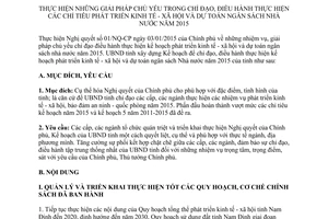 Kế hoạch 07/KH-UBND thực hiện chỉ tiêu phát triển kinh tế xã hội dự toán ngân sách nhà nước 2015 Nam Định