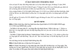 Quyết định 121/QĐ-UBND.HC 2015 đính chính Quyết định 24/2014/QĐ-UBND tỉnh Đồng Tháp