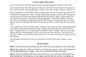 Quyết định 06/2015/QĐ-UBND Quy chế thi đua khen thưởng Thừa Thiên Huế