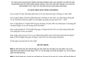 Quyết định 07/2015/QĐ-UBND hộ nghèo vay vốn nguồn ngân sách địa phương Lâm Đồng