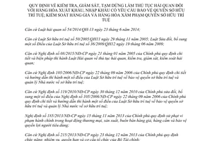 Thông tư 13/2015/TT-BTC kiểm tra giám sát thủ tục hải quan hàng hóa xuất nhập khẩu kiểm soát hàng giả