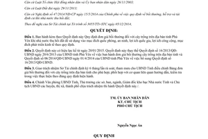 Quyết định 01/2015/QĐ-UBND đơn giá bồi thường cây trồng tỉnh Phú Yên