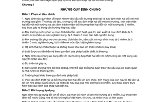 Nghị định 03/2015/NĐ-CP xác định thiệt hại đối với môi trường