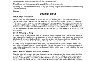 Thông tư 05/2015/TT-BCA về công tác giáo dục quốc phòng và an ninh trong Công an nhân dân