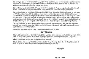 Quyết định 05/QĐ-UBND 2015 thủ tục hành chính trong lĩnh vực Điện Lạng Sơn