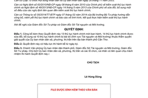 Quyết định 26/QĐ-UBND 2015 thủ tục hành chính thuộc thẩm quyền của Ủy ban nhân dân cấp xã Cần Thơ