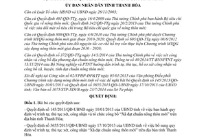 Quyết định 41/2015/QĐ-UBND bãi bỏ Quyết định 145/2013/QĐ-UBND 3655/2013/QĐ-UBND Thanh Hóa