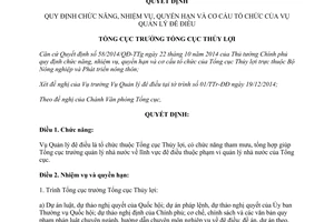 Quyết định 17/QĐ-TCTL-VP 2015 chức năng nhiệm vụ quyền hạn tổ chức Vụ Quản lý đê điều