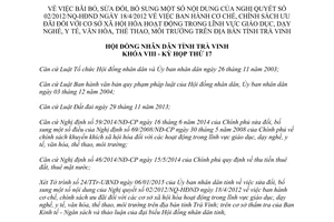 Nghị quyết 04/2015/NQ-HĐND sửa đổi 02/2012/NQ-HĐND ưu đãi cơ sở xã hội hóa giáo dục Trà Vinh