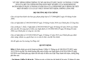 Quyết định 21/QĐ-BTC 2015 đính chính 188/2014/TT-BTC hướng dẫn 84/2014/NĐ-CP