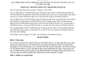 Quyết định 09/QĐ-TCTHADS 2015 chức năng nhiệm vụ quyền hạn cơ cấu tổ chức của Vụ Tổ chức cán bộ