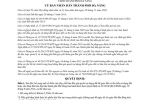 Quyết định 01/2015/QĐ-UBND sửa đổi Quy chế bán đấu giá quyền sử dụng đất Đà Nẵng