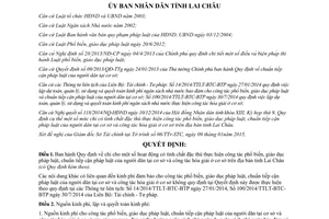 Quyết định 01/2015/QĐ-UBND chi cho công tác phổ biến giáo dục pháp luật hòa giải ở cơ sở Lai Châu