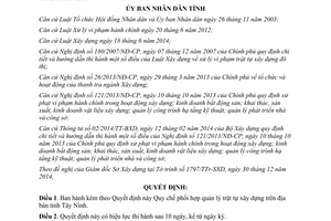 Quyết định 06/2015/QĐ-UBND quản lý trật tự xây dựng Tây Ninh