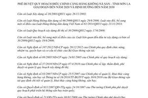 Quyết định 249/QĐ-BGTVT 2015 quy hoạch Cảng hàng không Nà Sản Sơn La 2020 định hướng 2030