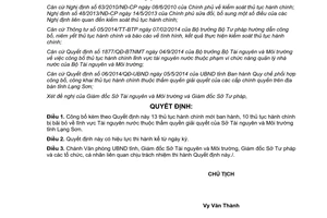 Quyết định 89/QĐ-UBND 2015 công bố thủ tục hành chính mới bãi bỏ lĩnh vực Tài nguyên nước Lạng Sơn