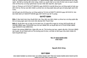 Quyết định 205/2015/QĐ-UBND nhiệm vụ khoa học công nghệ sử dụng ngân sách nhà nước Thanh Hóa