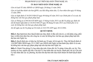 Quyết định 07/2015/QĐ-UBND công tác rà soát hệ thống hóa văn bản quy phạm pháp luật  Nghệ An