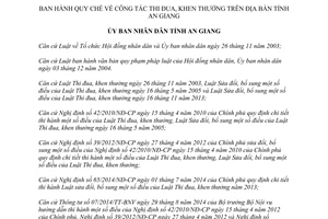Quyết định 02/2015/QĐ-UBND Quy chế về công tác thi đua khen thưởng An Giang