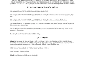 Quyết định 211/QĐ-UBND năm 2015 Bãi bỏ một phần Quyết định 30/2014/QĐ-UBND tỉnh Sóc Trăng