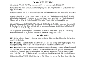 Quyết định 04/2015/QĐ-UBND sửa đổi mức thu phí vệ sinh rác thải thành phố Quy Nhơn Bình Định