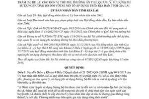 Quyết định 04/2015/QĐ-UBND sửa đổi 21/2013/QĐ-UBND phí đường bộ đối với xe mô tô Gia Lai