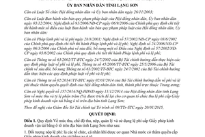Quyết định 04/2015/QĐ-UBND thu nộp quản lý sử dụng lệ phí Giấy phép kinh doanh vận tải ô tô Lạng Sơn