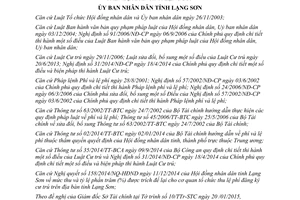 Quyết định 06/2015/QĐ-UBND chế độ thu nộp quản lý sử dụng lệ phí đăng ký cư trú Lạng Sơn
