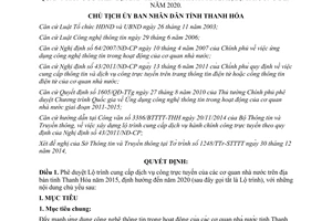 Quyết định 245/QĐ-UBND 2015 cung cấp dịch vụ công trực tuyến cơ quan nhà nước Thanh Hóa 2015 2020