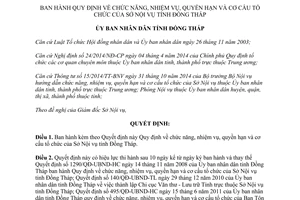 Quyết định 04/2015/QĐ-UBND chức năng nhiệm vụ quyền hạn cơ cấu tổ chức của Sở Nội vụ Đồng Tháp