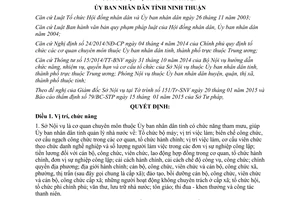 Quyết định 08/2015/QĐ-UBND chức năng nhiệm vụ quyền hạn cơ cấu tổ chức Sở Nội vụ Ninh Thuận
