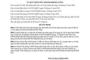 Quyết định 03/2015/QĐ-UBND mua sắm quản lý đầu tư xây dựng Đà Nẵng