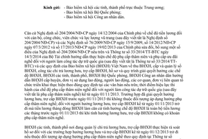 Công văn 352/BHXH-CSXH 2015 chế độ phụ cấp thâm niên người làm công tác dự trữ quốc gia