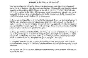 Công văn 1444/BTC-QLG kê khai giá cước vận tải bằng xe ô tô theo 152/2014/TTLT-BTC-BGTVT 2015