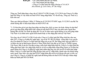 Công văn 19/TCT-CS năm 2015 khấu trừ thuế giá trị gia tăng hàng nhập khẩu