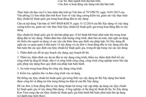 Công văn 87/SXD-QLXD 2015 Quy chuẩn kỹ thuật quốc gia trong lĩnh vực xây dựng Dân dụng Công nghiệp