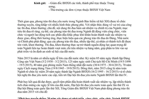 Công văn số 30/BHXH-TĐKT tổ chức phát động phong trào thi đua yêu nước 2015