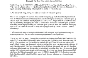 Công văn 53/LĐTBXH-BHXH năm 2015 bảo hiểm xã hội người lao động